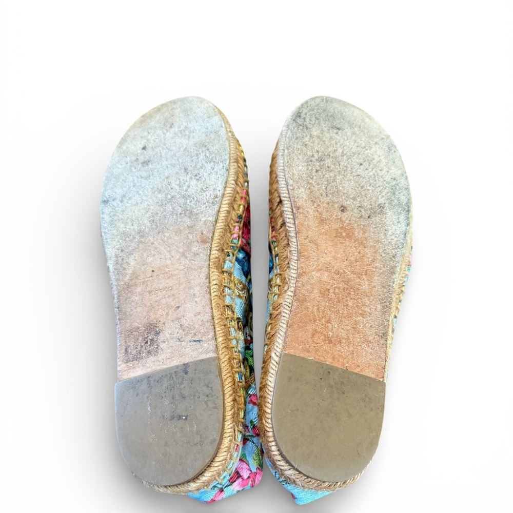 Dolce & Gabbana Multicolor Floral Print Fabric Espadrille Flats EU 40 US 10 - Picture 11 of 14